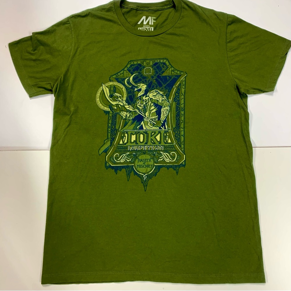 Loki Master of Mischief Green Graphic T-shirt